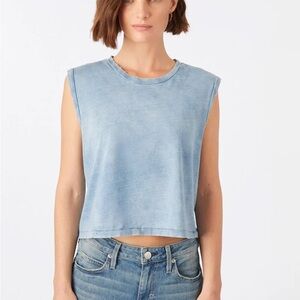AMO Sleeveless Babe Tee in Indigo Wash / XS